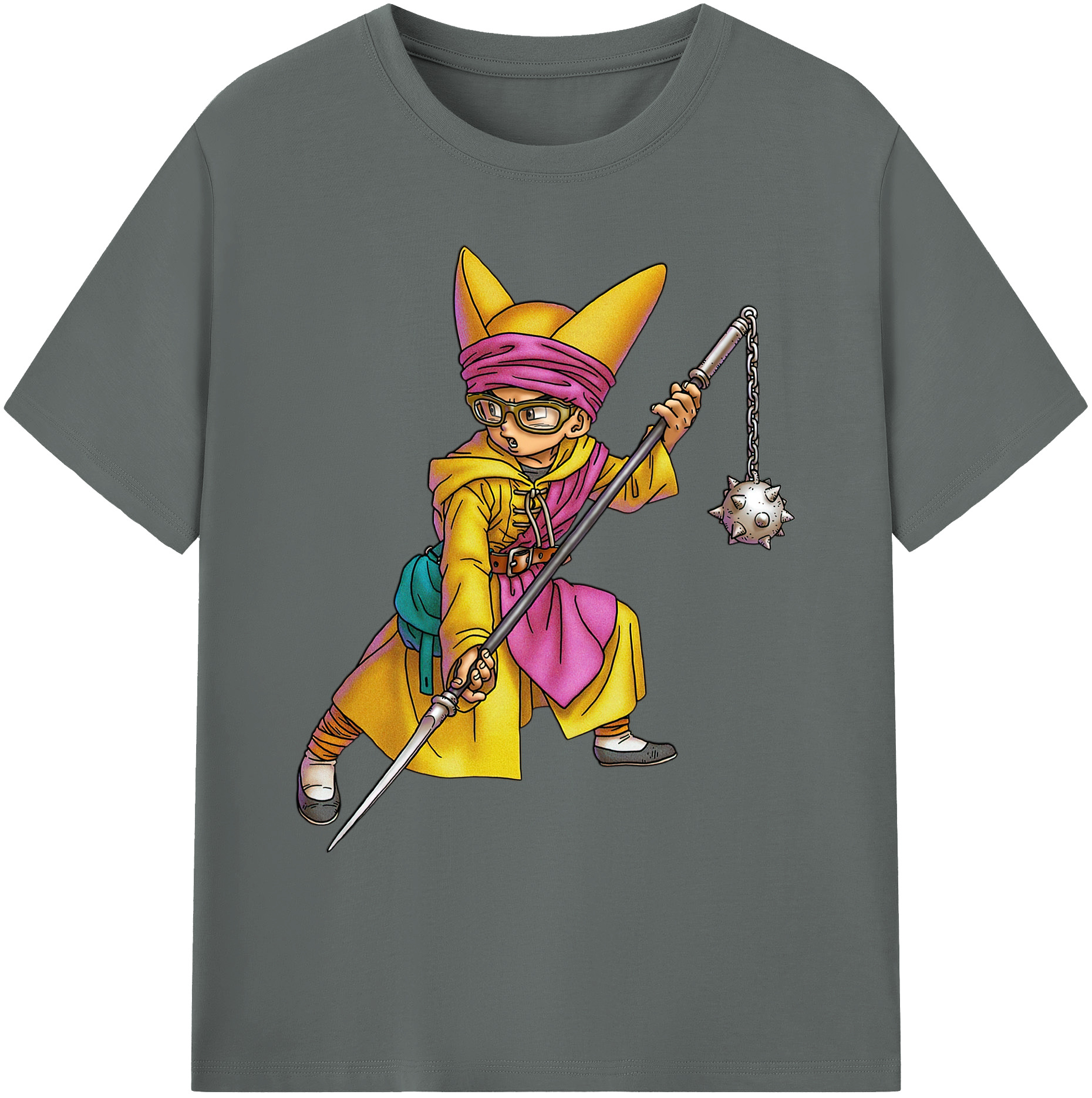 （画像用） ドラゴンクエスト Doragon Kuesuto Dragon Quest 綿100％ メンズ半袖Tシャツ｜肌触りやわらか＆通気性